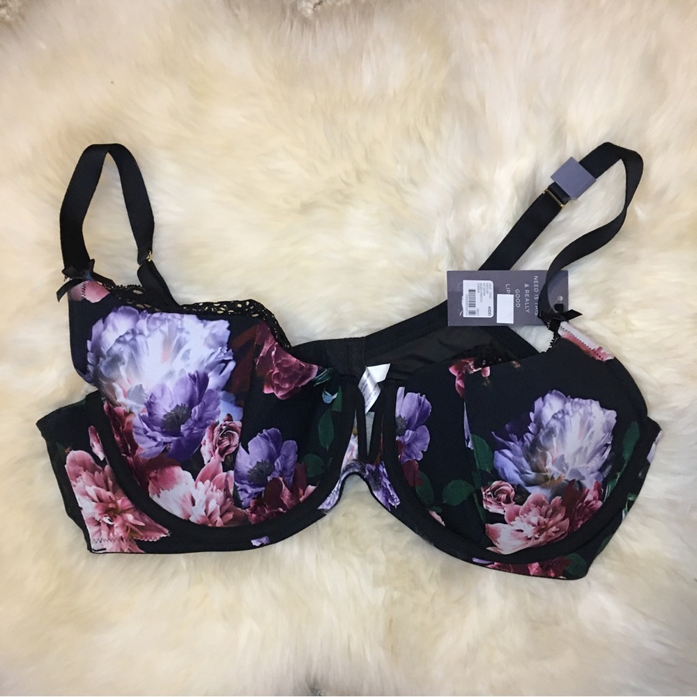 Lane Bryant Cacique floral match Bra and Panties NWT